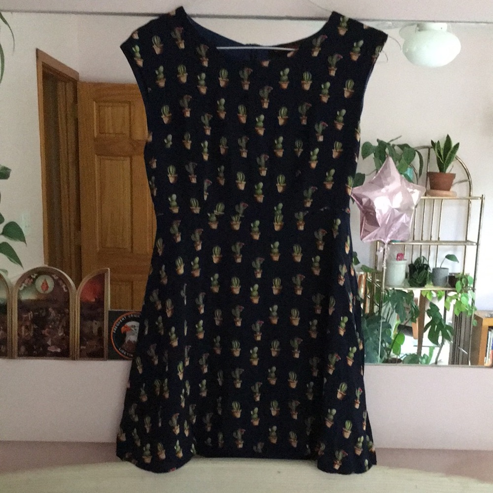 Cactus print mini dress